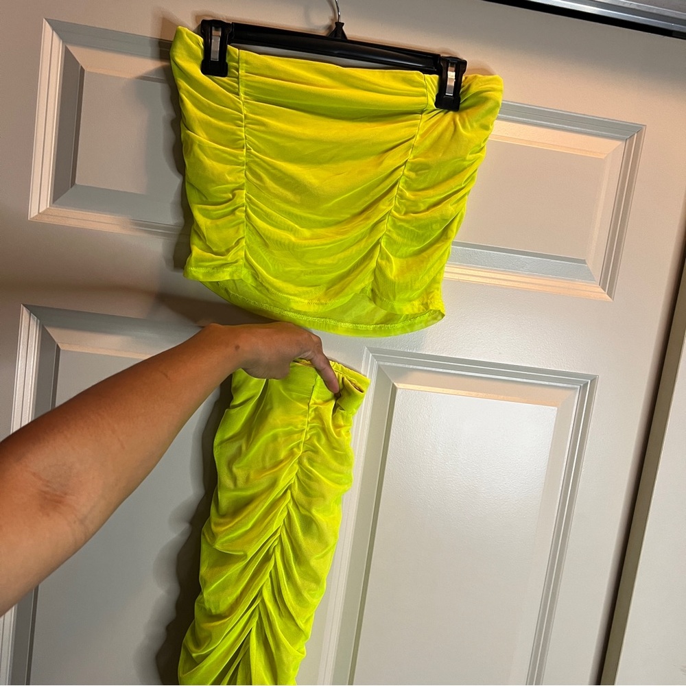 Neon green two piece set